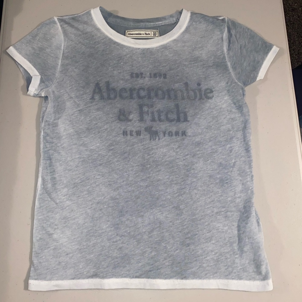 abercrombie and fitch faded logo tee